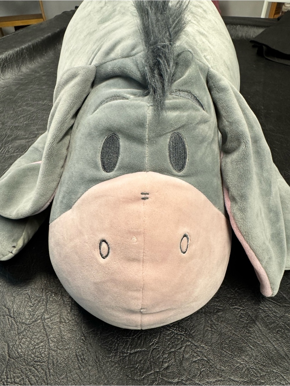 Disney Eeyore Plush Stuffed- Soft Gray and Pink